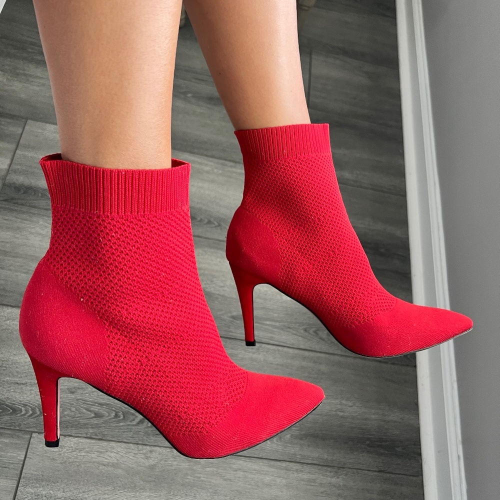 Sexy Red High Heel Boots